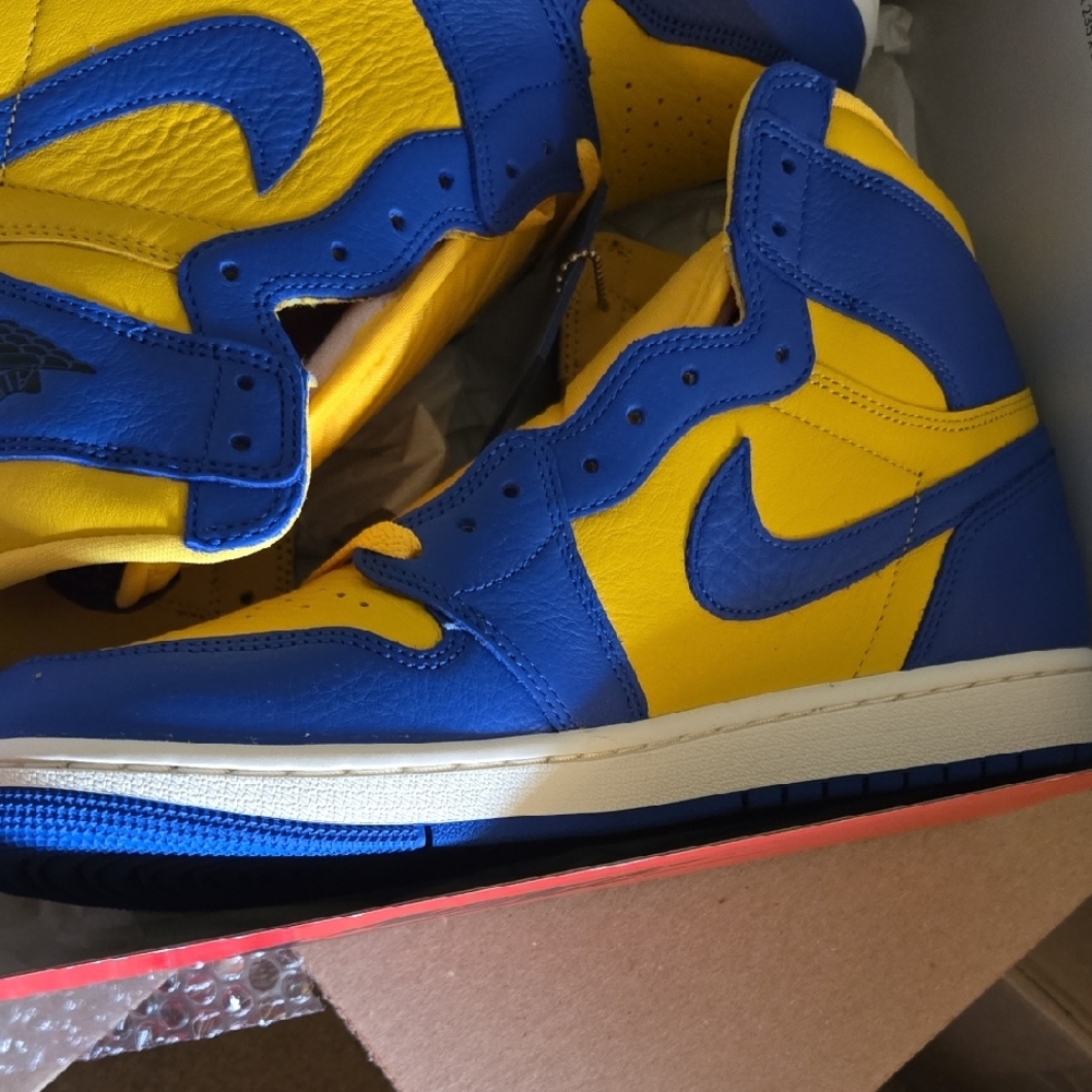 Vibrant Blue and Yellow Lady Sneakers